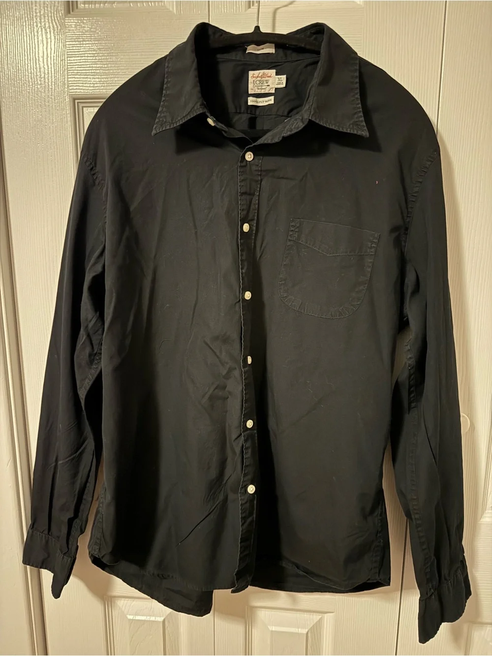 J.Crew Secret Wash Slim-Fit Black Button-Down Shirt – Men’s XL